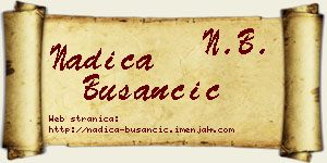 Nadica Busančić vizit kartica